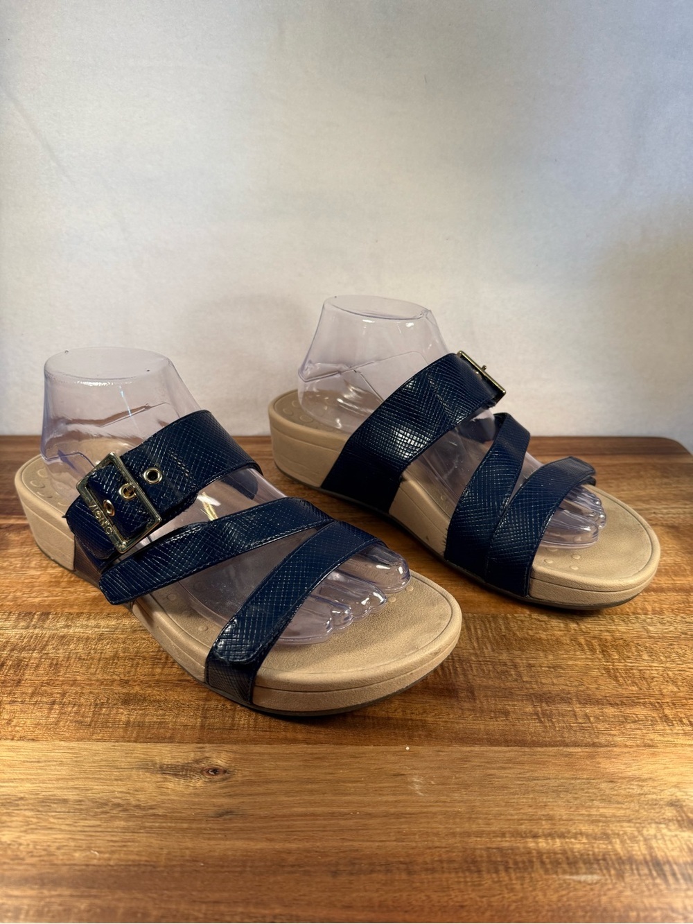 Vionic Pacific Rio Platform Sandals Navy Size 11